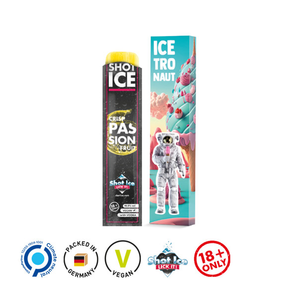 Long Box, Shot Ice 1Er, Weiß / Shot Ice Wassereis, Sorte Icy Ipanema, Alkoholfrei, 40 Ml