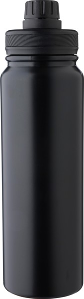 Dvojstenná fľaša z nehrdzavejúcej ocele (800 ml) Zinnia - Čierna