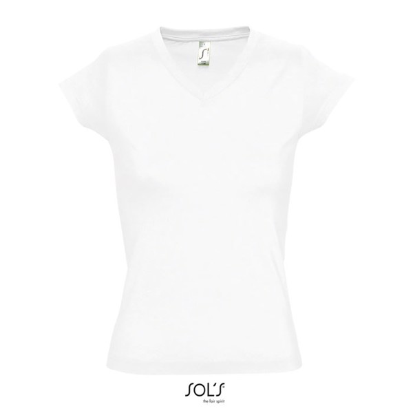 MOON WOMEN'S V-NECK T-SHIRT - White / S