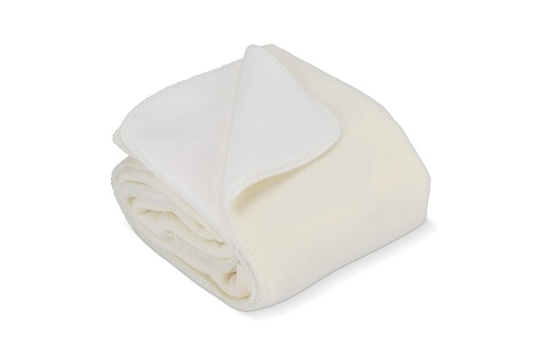 Sherpa-Fleece-Decke OEKO-TEX®  Sublimation 130 x 170 cm 510 g/m² - Weiss