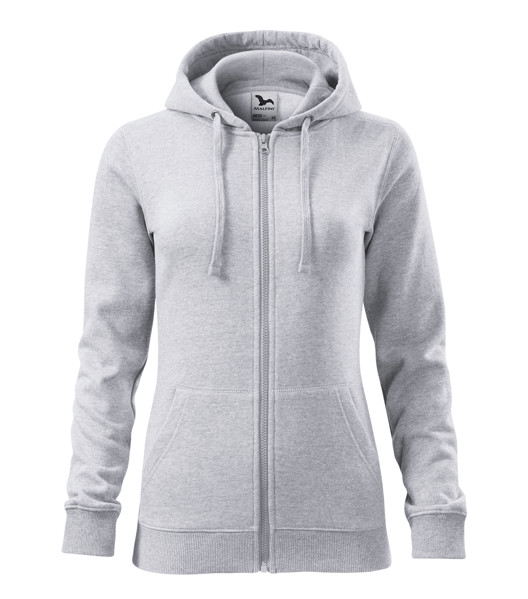 Mikina Dámská Malfini® Trendy Zipper - Světle Šedý Melír / S