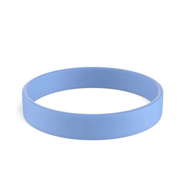 Customised silicone wristbands (12mm width) - Steel Blue / 18x1.2x0.2cm