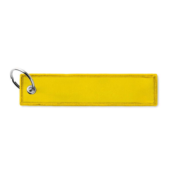 Woven key tag - Bright Yellow / 13x3cm