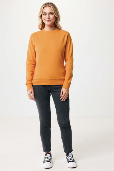 Sweater à col rond en coton recyclé Iqoniq Zion - Sundial Orange / XL