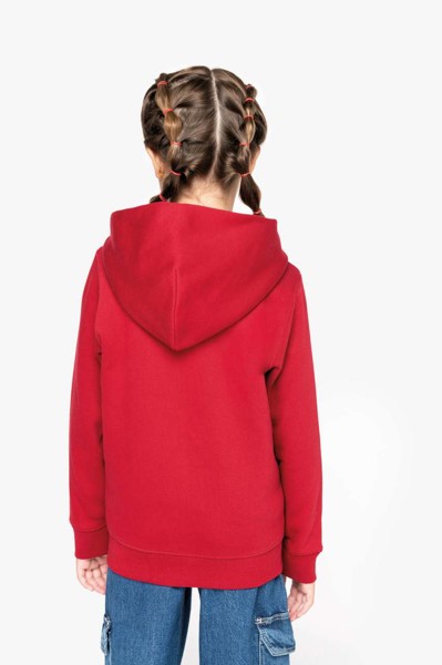 Eco-Friendly Kids’ Full Zip Hooded Sweatshirt - Ivory / 8/10