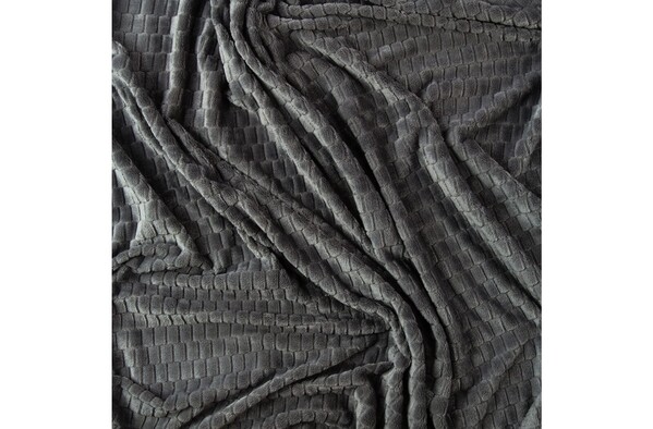 Kosta Linnewafveri Fleece Plaid Jaquard 130x170 cm - Gris foncé