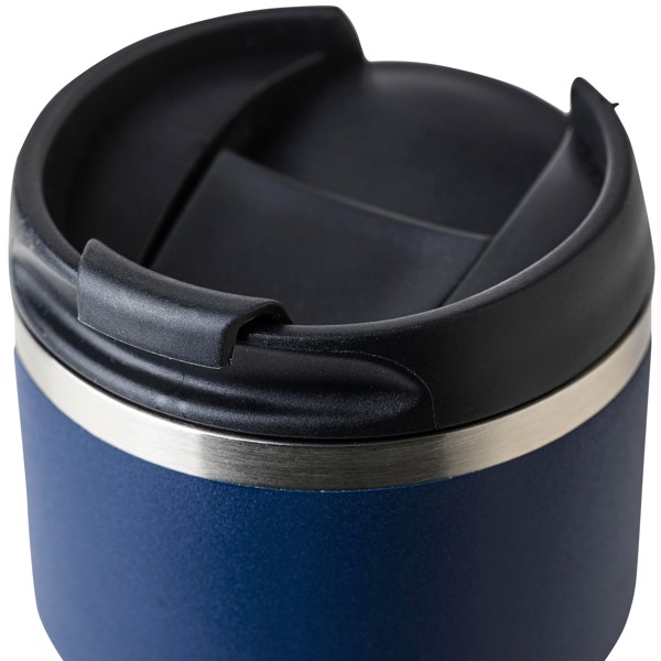 ￼Gerecycled roestvrijstalen dubbelwandige drinkbeker (175 ml) Oli - wit