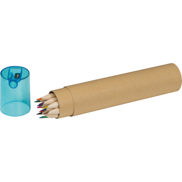 12 coloured pencils in a tube MIA - Brown