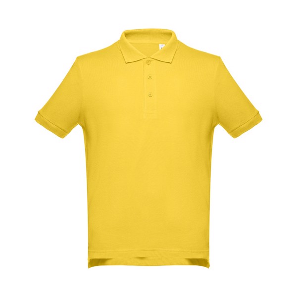 THC ADAM. Men's short-sleeved cotton polo shirt - Yellow / S