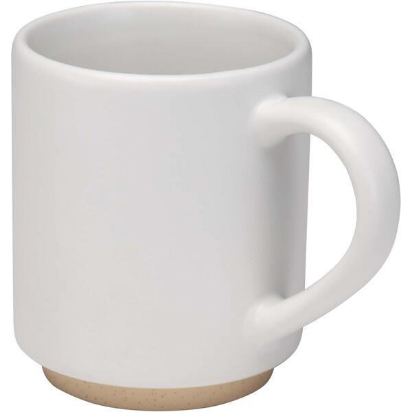 Camilla 180 ml stackable ceramic mug with matte finish - White