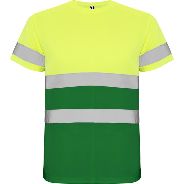 T-Shirt Alta Visibilidade Delta - VERDE JARDÍN/AMARILLO FLÚOR / 2XL