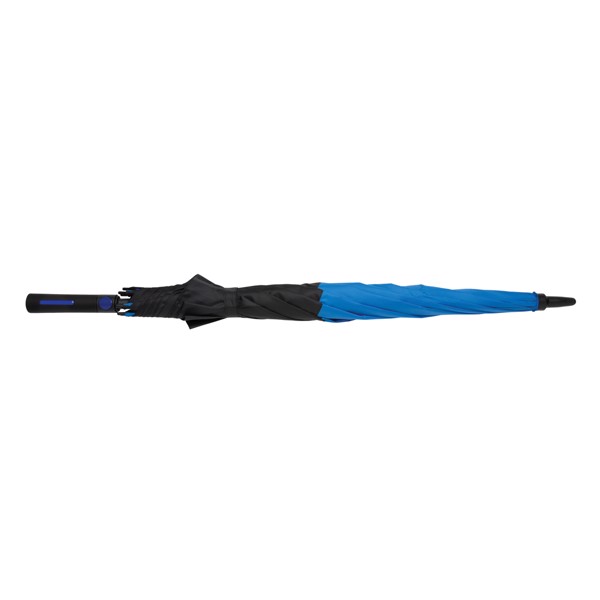 27" vetruodolný auto-open dáždnik Impact zo 190T RPET AWARE™ - Modrá