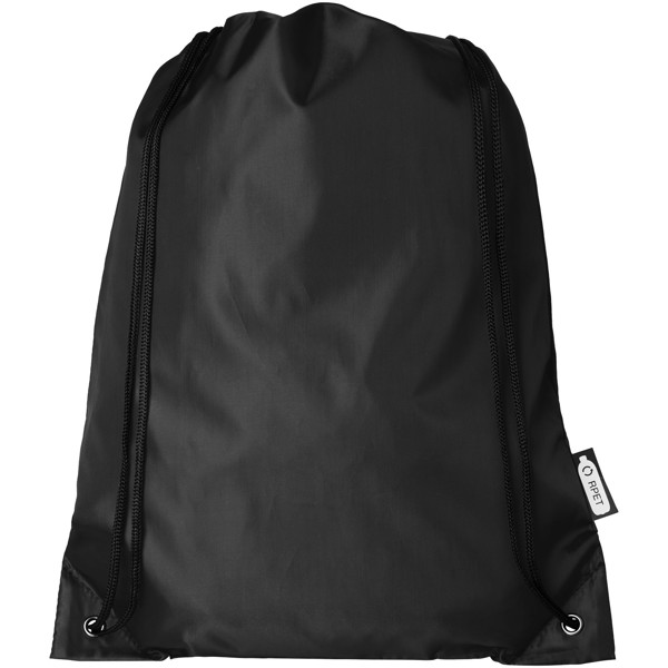 Sac à dos RPET Oriole avec cordon de serrage 5L - Noir