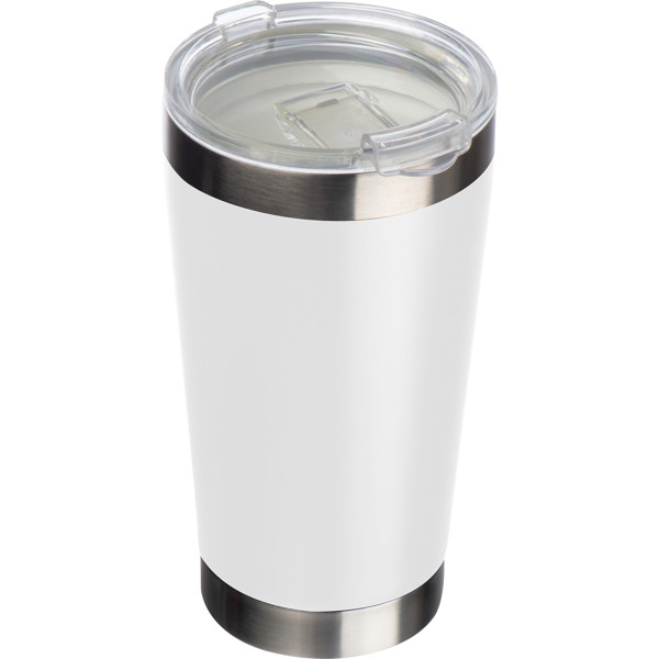 KORNEL Kerámia bevonatú  termoszbögre, 500ml - White