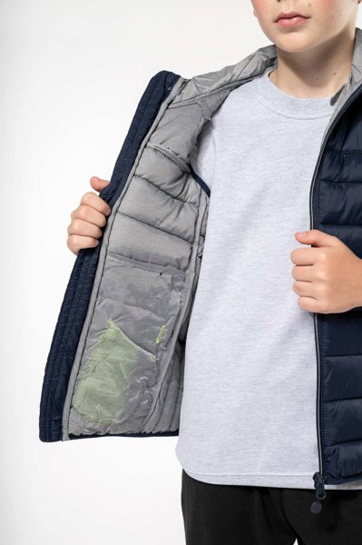 Kid's Hooded Bodywarmer - Black / 12/14