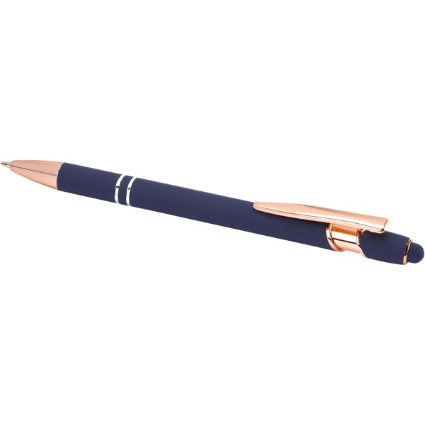 Stylo bille Nanna avec finition or rose (encre bleue) - Bleu océan