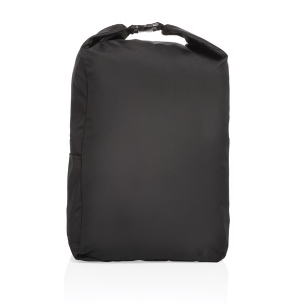 Impact AWARE™ RPET lightweight rolltop backpack - Black