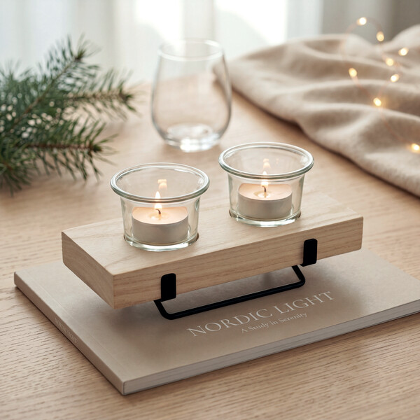 Tea light holder set with stand Irondle