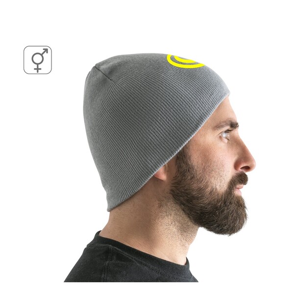 HAWK. Recycled polyester (100% rPET) Unisex Beanie - Black