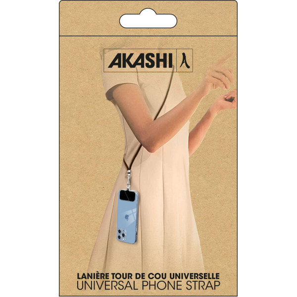RINKU - LANIERE TOUR DE COU SMARTPHONE UNIVERSELLE NOIR