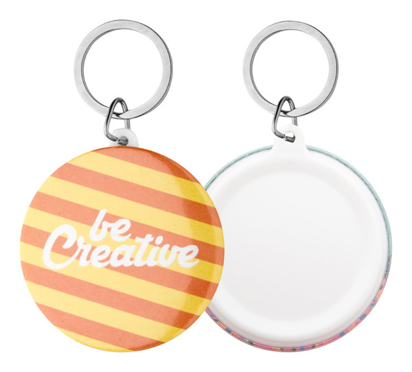 Pin Button Keyring KeyBadge Maxi