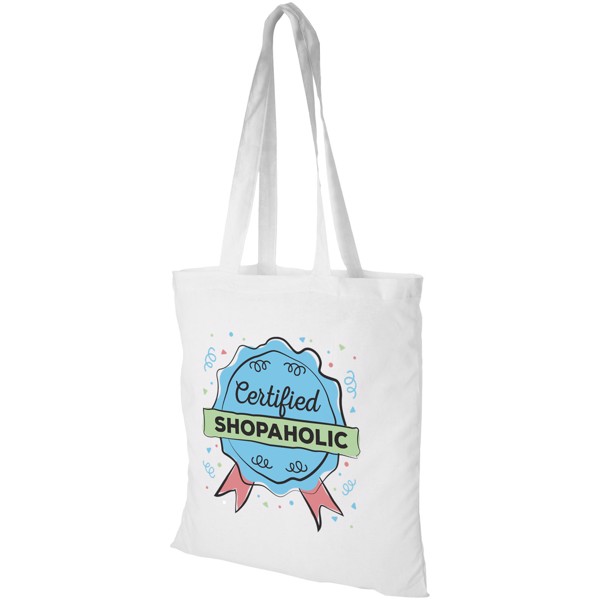 Carolina 100 g/m² cotton tote bag 7L - White