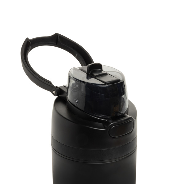 Plastenka Omni Sip 720 ml, reciklirano jeklo, na zaklepanje - Črna