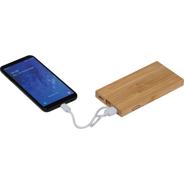 Bamboo power bank SAMANTHA - Beige
