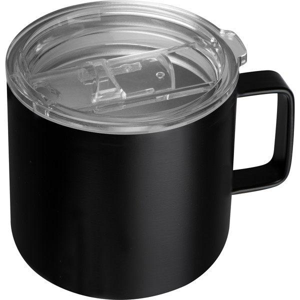 Stainless steel drinking cup MAGNUS - Black