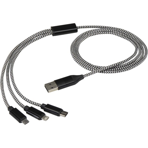 Alphecca recycled aluminium and RPET 5-in-1 charging cable