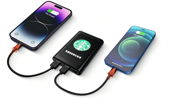 Powerbank 5000 mAh with LED logo