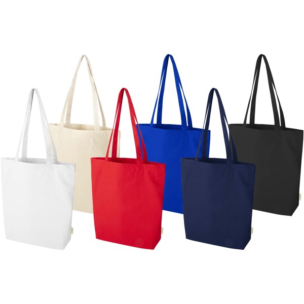 Sac shopping Odisha bio OCS à large fond 180 g/m2 de 11 L - Bleu royal
