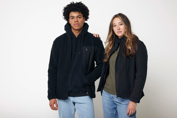 Sweat à capuche en coton recyclé Iqoniq Yoho - Noir / XS