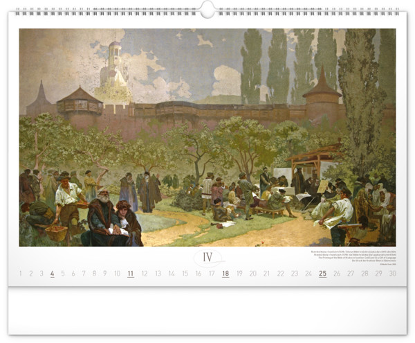 Notique Nástěnný Kalendář Slovanská Epopej – Alfons Mucha 2027, 48 x 33 cm
