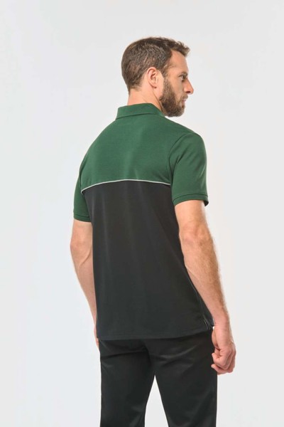 Unisex ekološki prihvatljiva dvobojna polo majica kratkih rukava - Crna / Tamno Siva / XL