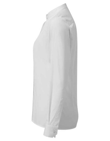 Women’S Banded Collar 'Grandad' Shirt - White / 2XL