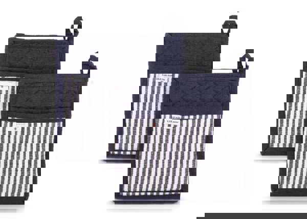 Lord Nelson Victory Ofenhandschuh-Set, 2 Stück - Dunkelblau / Weiss