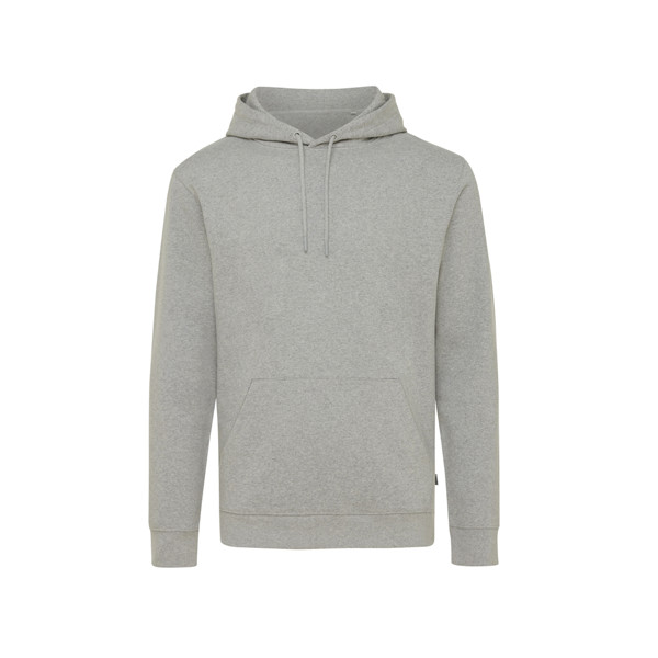 Sweat à capuche en coton recyclé et non teinté Iqoniq Torres - Heather Grey / XL
