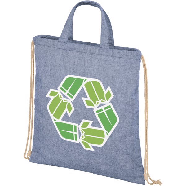 Pheebs 210 g/m² recycelter Turnbeutel 6L - heather blau