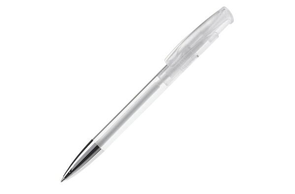Stylo Avalon Transparent Pointe métal - Transparent / Blanc
