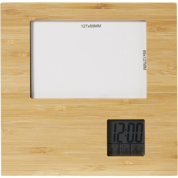 Sasa bamboo photo frame with thermometer