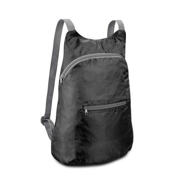 BARCELONA. 210D ripstop foldable backpack - Black