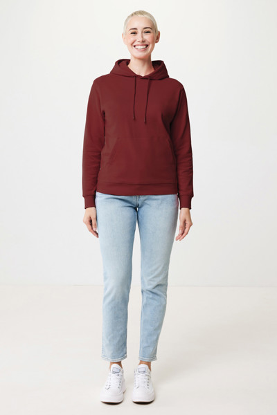 Sweat à capuche en coton recyclé IQONIQ Jasper - Rouge Bordeaux / XXL