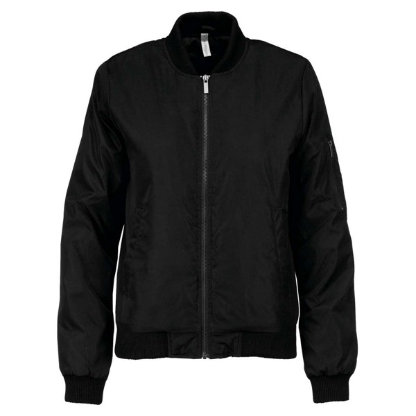 Ladies' Bomber Jacket - Black / XL
