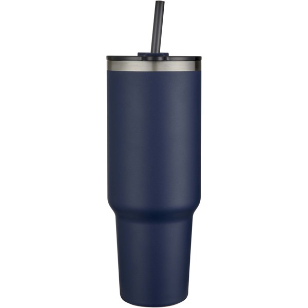 Mug Sydney 1200 ml double paroi certifié RCS avec isolation par le vide et couche de cuivre avec paille - Marine