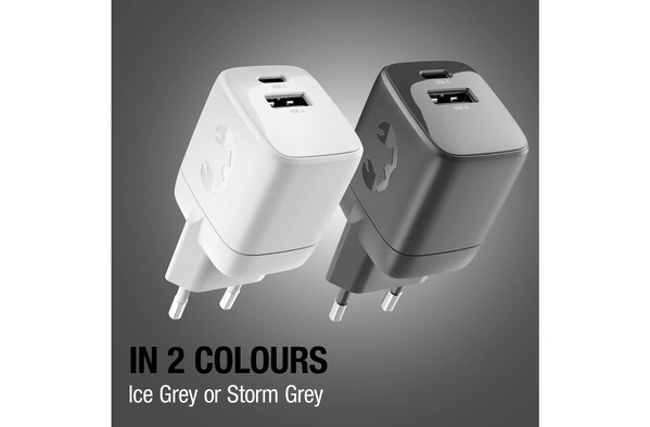 Fresh 'n Rebel Chargeur rapide 30 W GaN USB-C & USB-A - Gris foncé