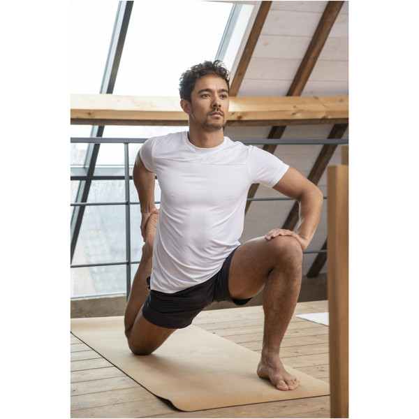 T-shirt Borax à manches courtes et en cool fit recyclé GRS pour homme - Blanc / 3XL