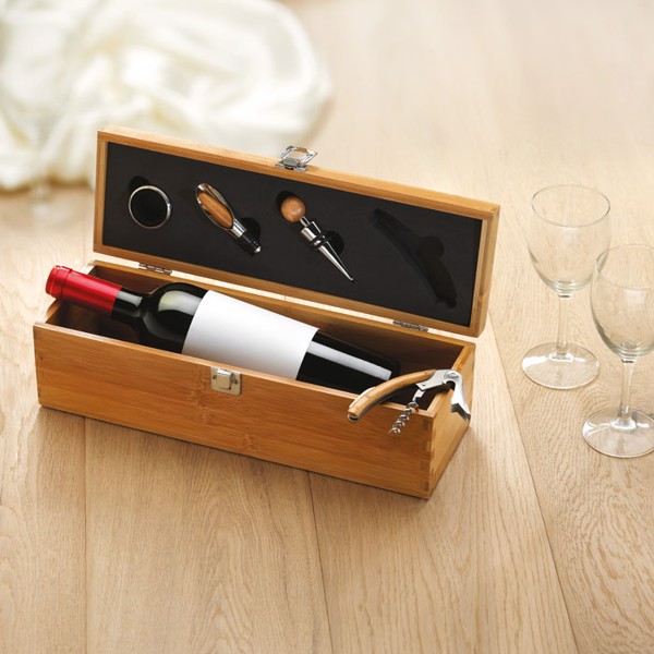 MB - Wine set in bamboo box Tardor