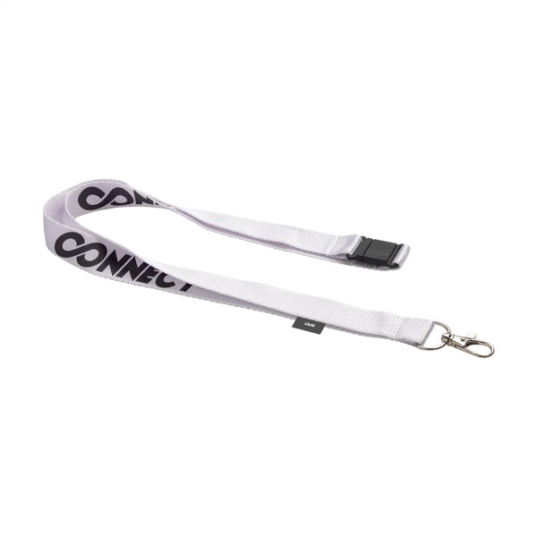 Lanyard Safety GRS RPET 2 cm - White