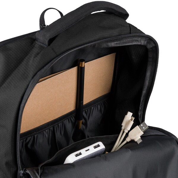 rPET (300D) polyester Ocean Bound backpack Tova - black